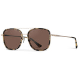 Gia Square Frame Sunglasses | Beige Tortoise | Brown Lens