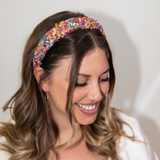 All That Glitters Headband - Multi Colored + Rose Gold