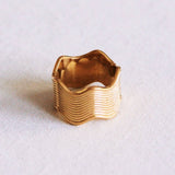 Wave Layer Gold Ring