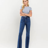 High Rise Raw Hem Bootcut Jeans