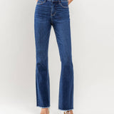 High Rise Raw Hem Bootcut Jeans