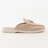 Irene Knot Slip on Loafer Mule | Oatmeal