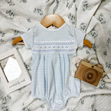 Katie and Kyle Smocked Bubble Romper