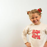 Red "Santa Baby" Chenille Patch Kids' Sweatshirt