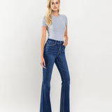 High Rise Raw Hem Bootcut Jeans