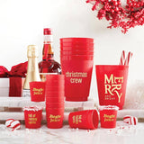 Gold Foil Frost Cups | Christmas Crew | Set of 6