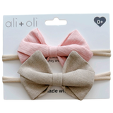 Headband Bow Set | Sand