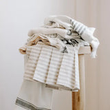 Striped Hand Towel with Ruffle