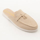 Irene Knot Slip on Loafer Mule | Oatmeal