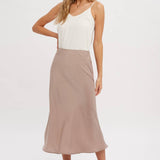 Satin Midi Skirt