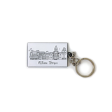 Athens Skyline Enamel Keychain