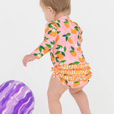 Orange You The Sweetest Long Sleeve One Piece Rash Guard