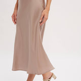 Satin Midi Skirt