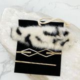 Fuzzy Leopard Hair Clip Set