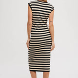 Striped Contrast Tank Midi Dress