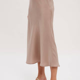 Satin Midi Skirt