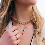 Daisy Flower Necklace | Salmon