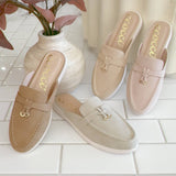 Irene Knot Slip on Loafer Mule | Oatmeal