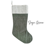 Linen Christmas Stockings