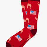 Republican Elephants Carded Socks