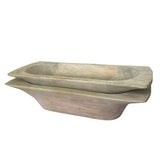 Demi Long Wooden Dough Bowl