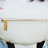 Leather Fanny Pack Crossbody Bag | Ivory