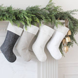 Linen Christmas Stockings