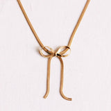 Flat Snake Bow Necklace