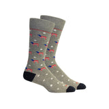 Red, White & Beau (Boykin Flag) Socks: Della Blue