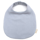 Muslin Cotton Snap Baby Bib | Blue