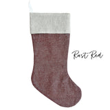 Linen Christmas Stockings