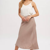 Satin Midi Skirt