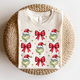 Grinch Bows Christmas Graphic Tee