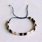 Tilabead Bracelet | Black/white/gold