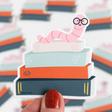 Bookworm Decal Sticker