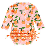 Orange You The Sweetest Long Sleeve One Piece Rash Guard