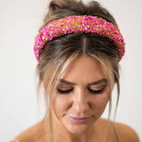 All that Glitters Headband - Hot Pink + Gold