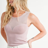 Sweetheart Neck Knit Tank