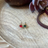 Red/Green Christmas Studs