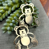 Brass Teddy Bear Earrings