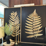 Wood Framed Wall Decor w/ Laser Cut Fern Leaf | Assorted Styles