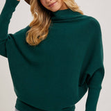 Slouch Neck Dolman Pullover Sweater | Multiple Colors