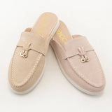 Irene Knot Slip on Loafer Mule | Oatmeal