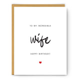 To My Wife - Birthday Card