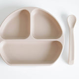 Silicone Suction Plate With Lid and Spoon | Multiple Colors