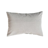 Linen & Cotton Block Printed Lumbar Pillow w/ Pattern & Chambray Back