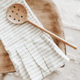 Striped Hand Towel with Ruffle