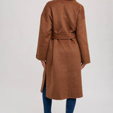 Handmade Belted Longline Coat | Camel