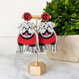 Bulldog Beaded Earrings