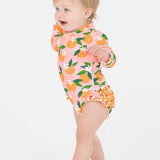 Orange You The Sweetest Long Sleeve One Piece Rash Guard